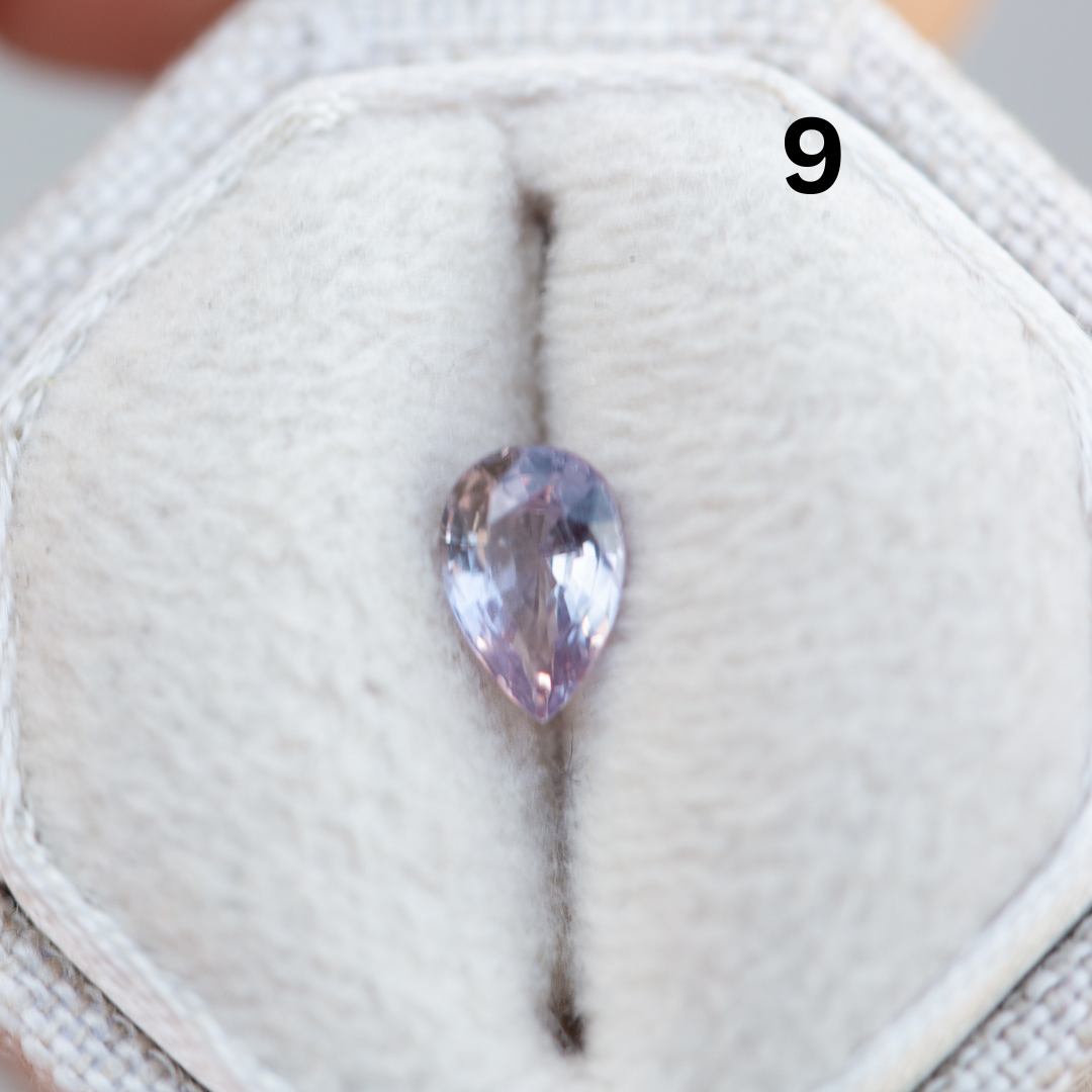 [Oramore Jewelry]Briar rose three stone with pear lavender sapphire