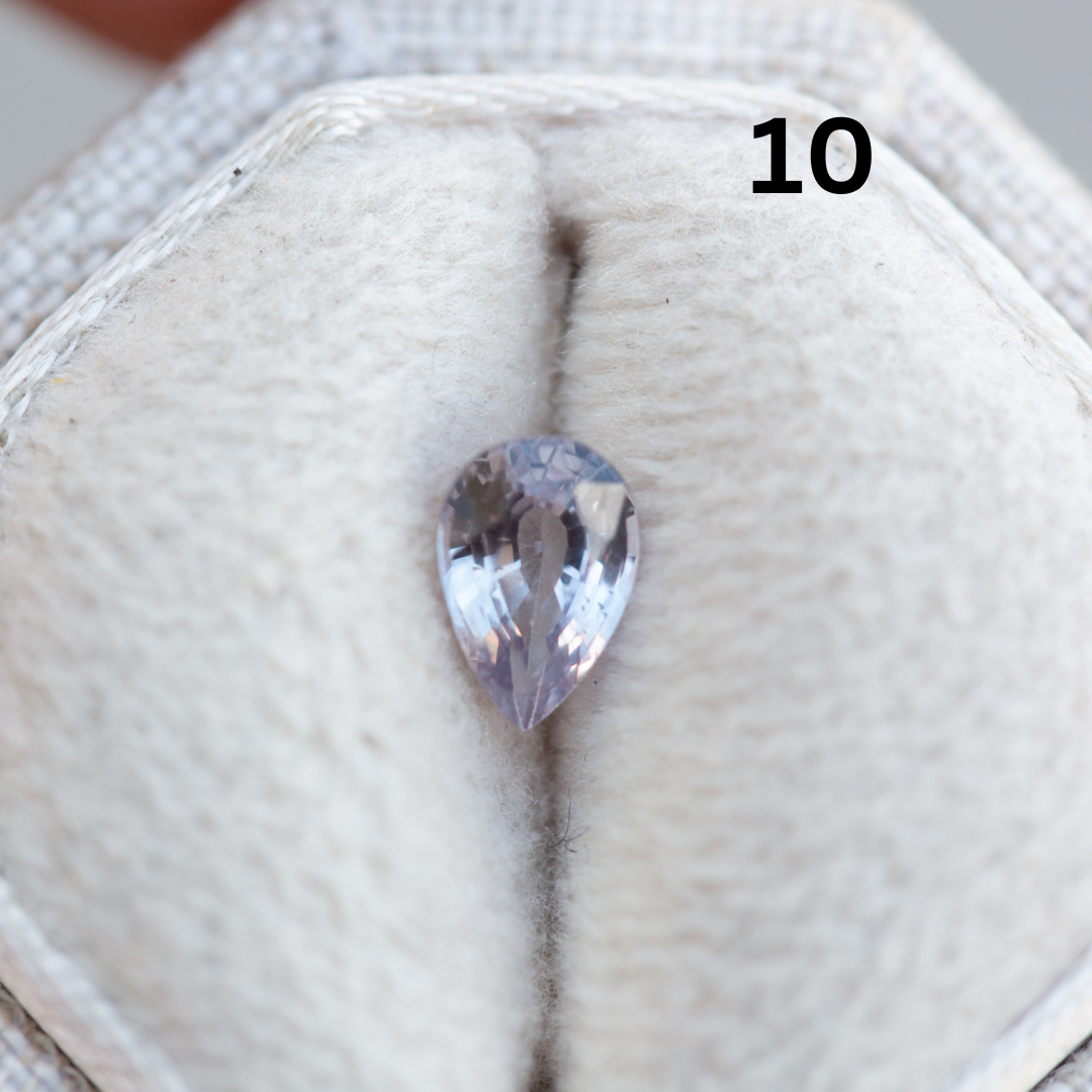 [Oramore Jewelry]Briar rose three stone with pear lavender sapphire